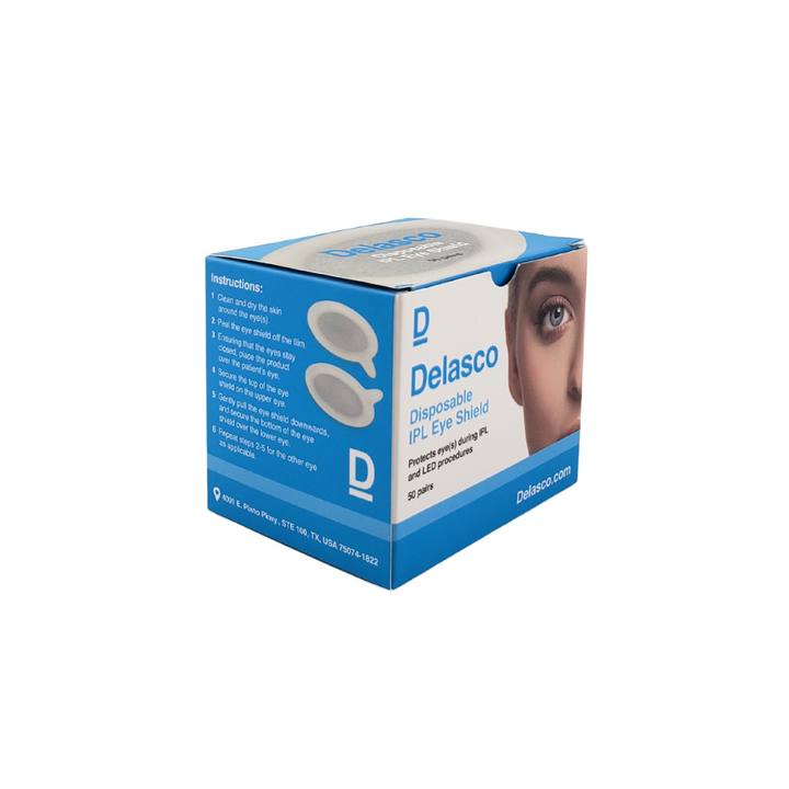 Delasco IPL Eye Shield - FDA Class 1 Eye Protection for IPL and LED Procedures 100/Box