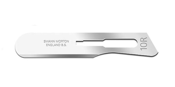 Swann-Morton 01SM10R Stainless Steeel, 10R Dermaplaning Blade, Sterile, Box of 100