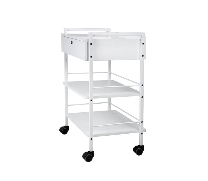 Silverfox Beauty Trolley 1019A for estheticians - 1 Locking Drawer and 2 shelves