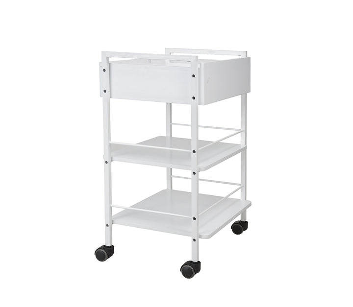 Silverfox Beauty Trolley 1019A for estheticians - 1 Locking Drawer and 2 shelves