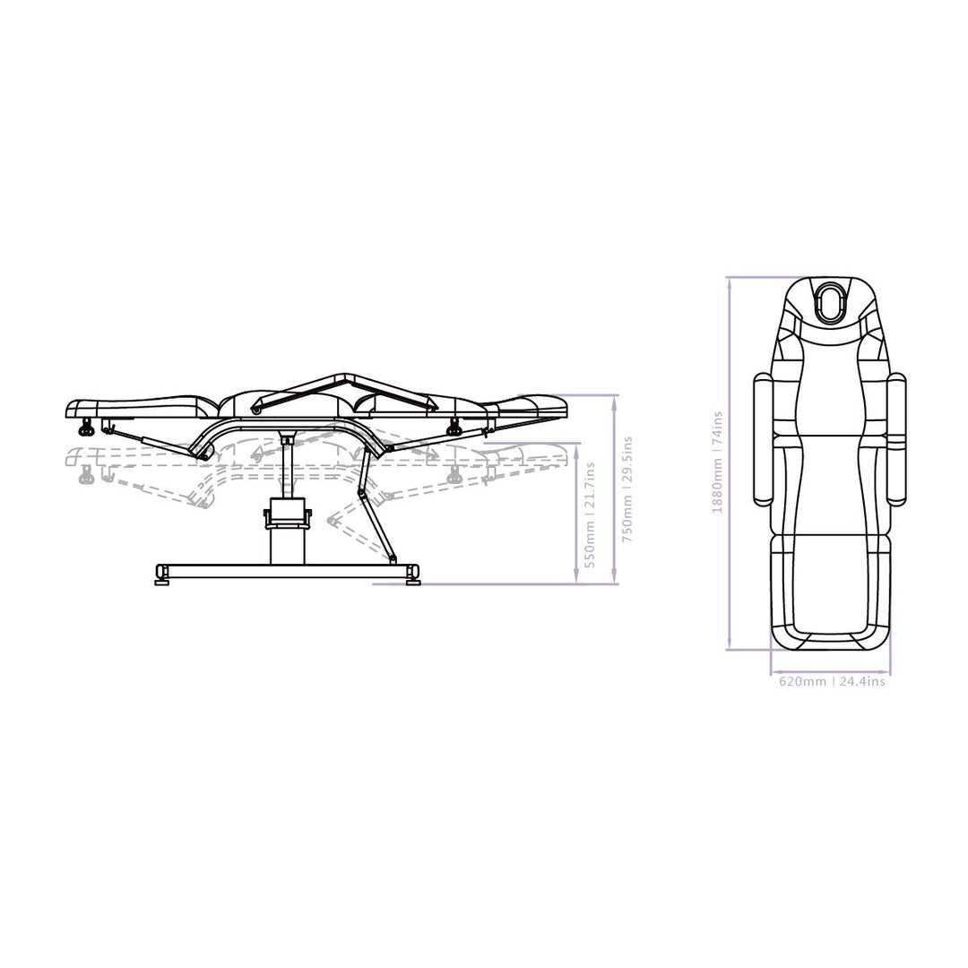 Luxury Hydraulic Facial Table Bed