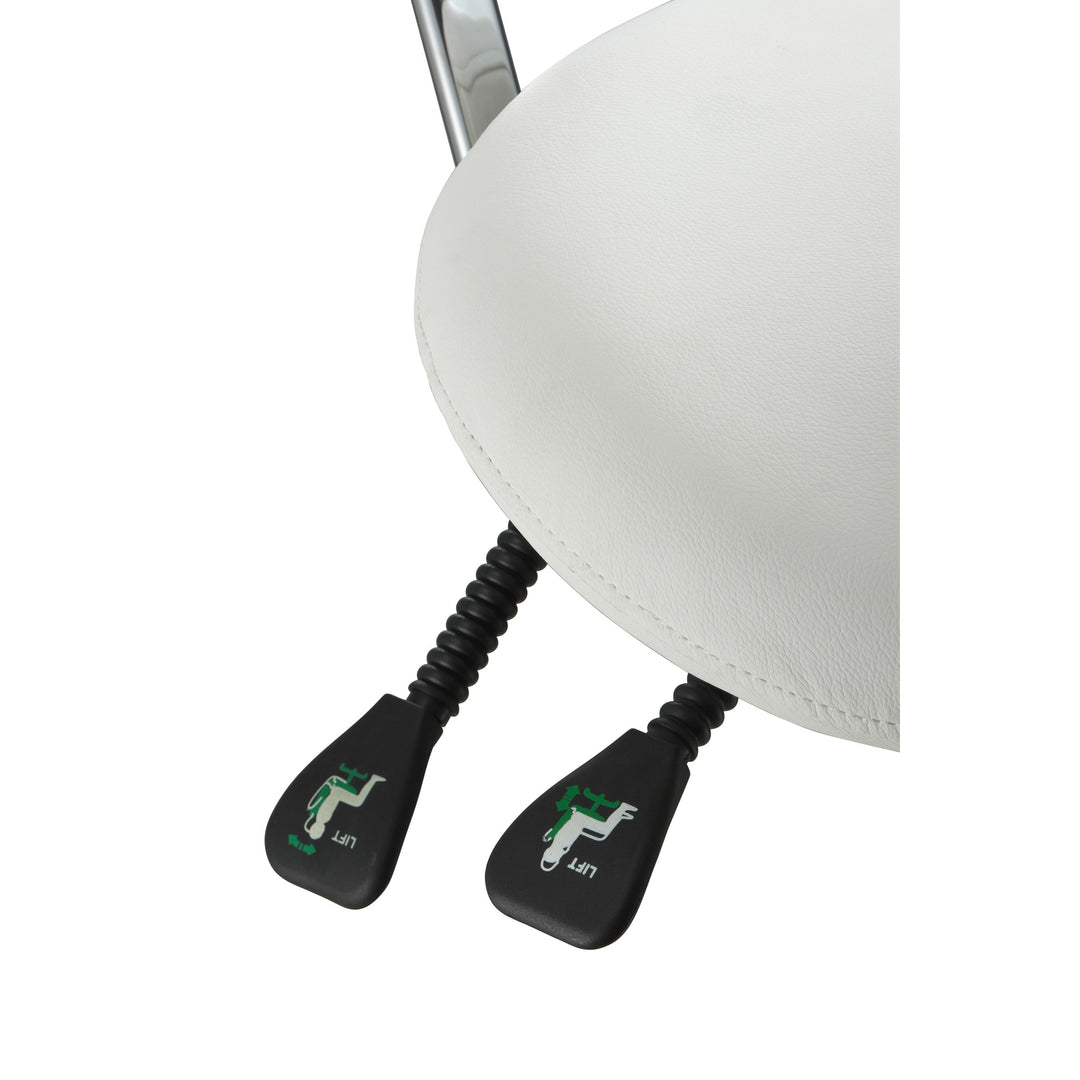 Esthetician Saddle Stool with Backrest