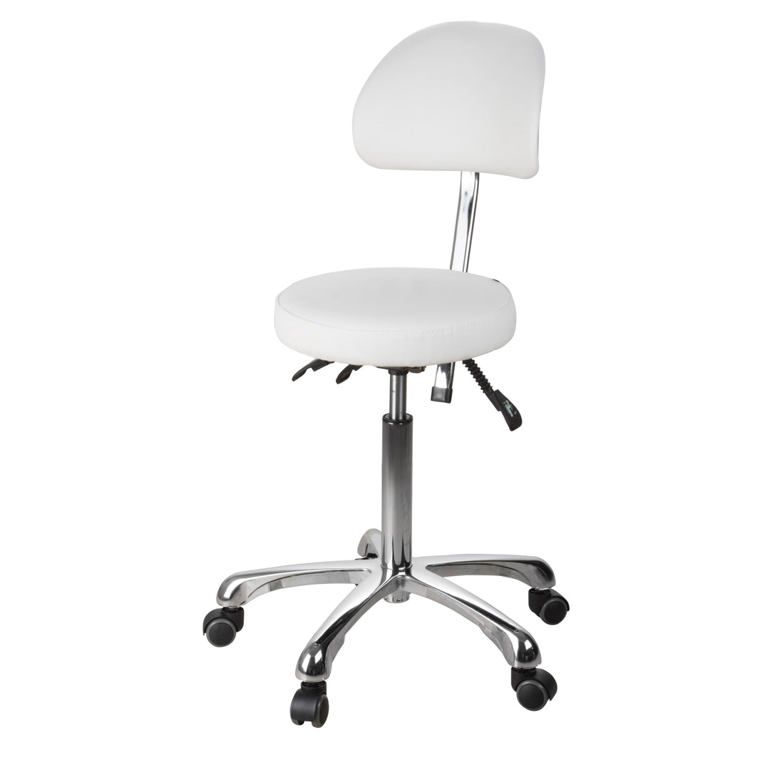 Esthetician Stool with Ergonomic Backrest