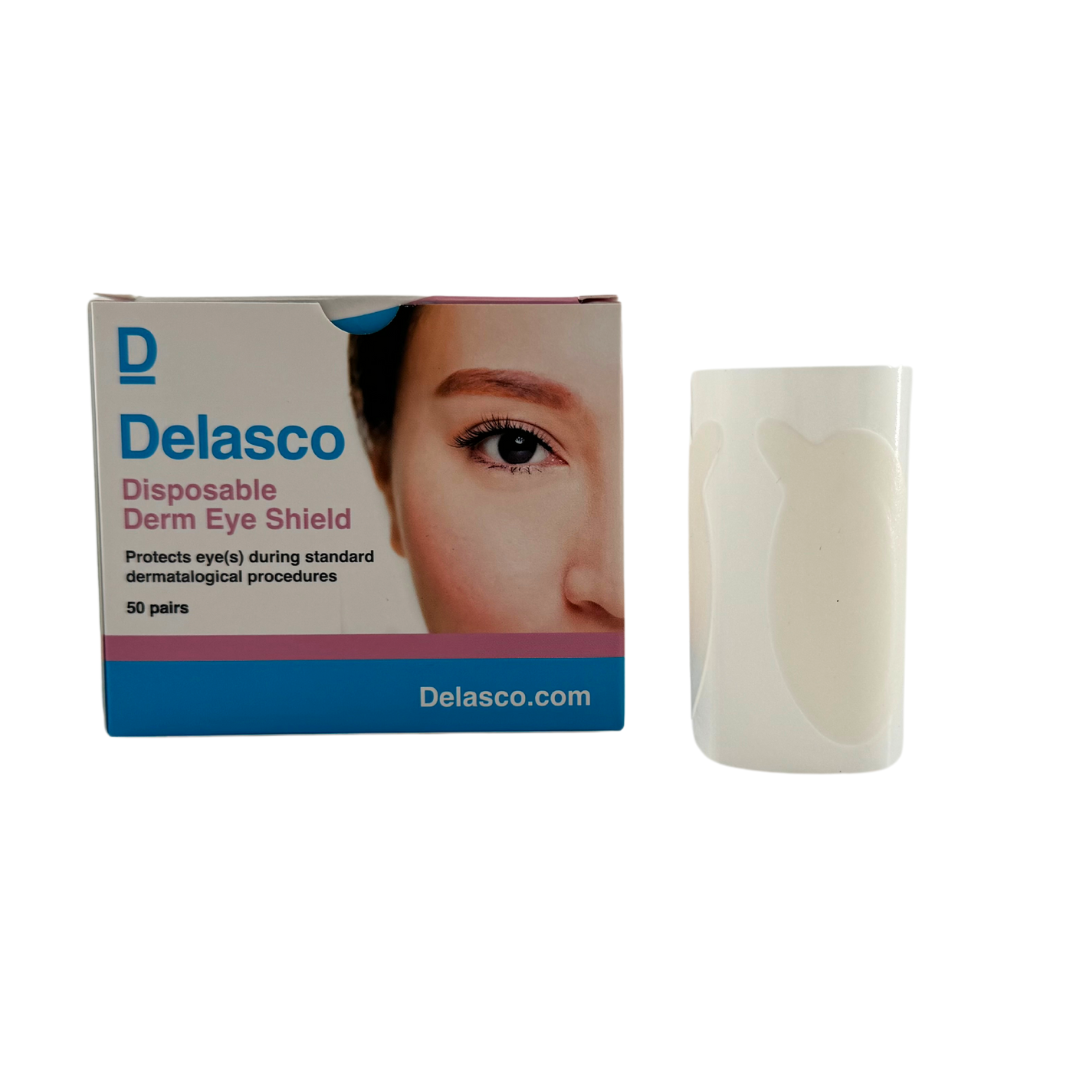 Delasco Derm Eye Shield - FDA Class 1 Eye Protection for Standard Procedures 100/Box