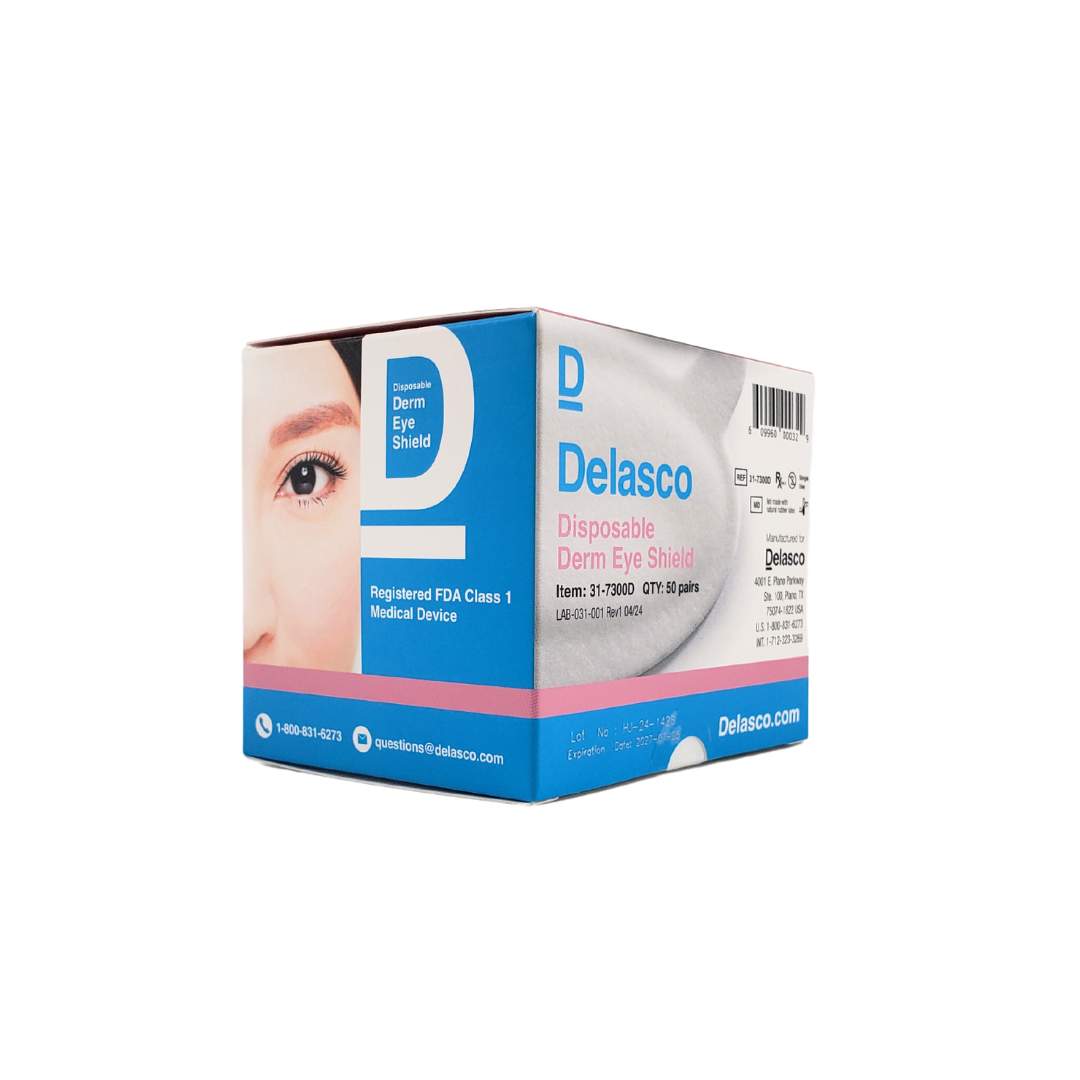 Delasco Derm Eye Shield - FDA Class 1 Eye Protection for Standard Procedures 100/Box