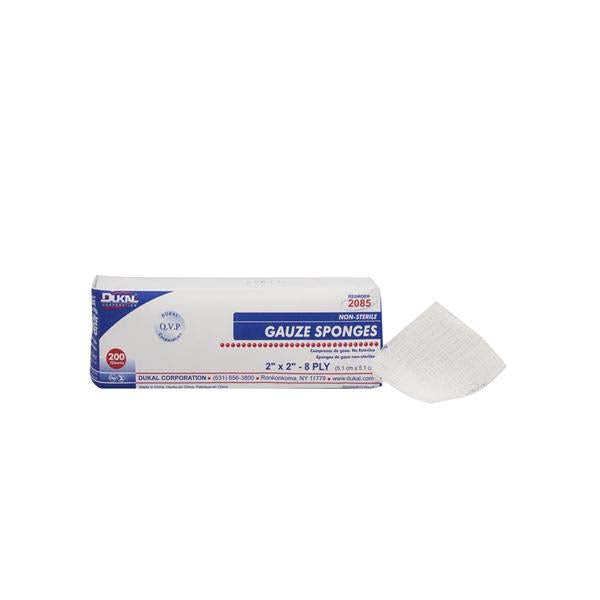 Dukal Cotton Gauze Sponge 2x2" 8-Ply - 200/PK